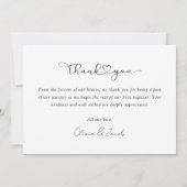 Multi-fotoscript met Heart Weddenfoto Bedankkaart (Achterkant)