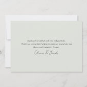 Multi-fotoscript met Heart Weddenfoto Bedankkaart (Achterkant)