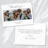 Multi-fotoscript met Heart Weddenfoto Bedankkaart