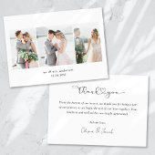 Multi-fotoscript met Heart Weddenfoto Bedankkaart