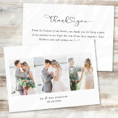 Multi-fotoscript met Heart Weddenfoto Bedankkaart