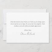 Multi-fotoscript met Heart Weddenfoto Bedankkaart (Achterkant)