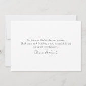 Multi-fotoscript met Heart Weddenfoto Bedankkaart (Achterkant)