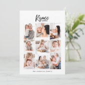 multi-fotoserie moderne vakantiekaart feestdagenkaart (Staand voorkant)