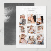 multi-fotoserie moderne vakantiekaart feestdagenkaart (Voorkant / Achterkant)