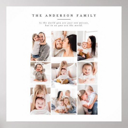 multi-fotoserie moderne vakantiekaart poster (Voorkant)