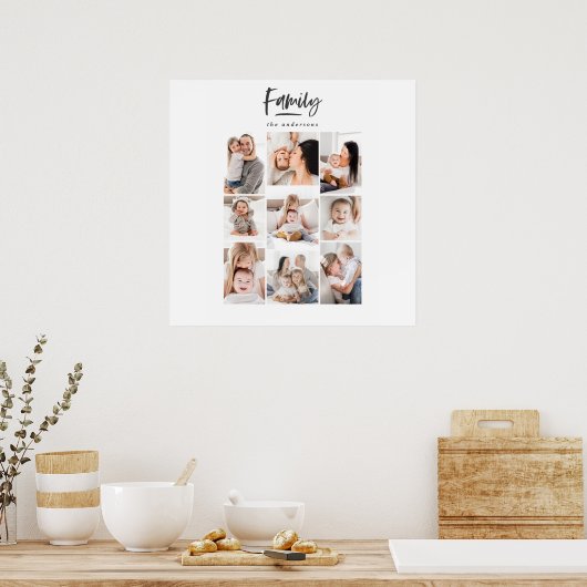 multi-fotoserie moderne vakantiekaart poster (Keuken)