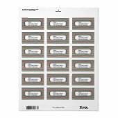  Multi gekleurd hart Striped Pattern Etiket (Full Sheet)