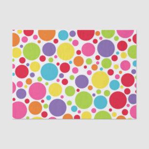 Multi gekleurd polka dot tissue papier