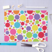 Multi gekleurd polka dot tissue papier (Craft)