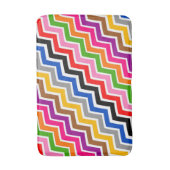Multi gekleurd Zigzag Chevron Patroon Ontwerp Badmat (Voorkant Verticaal)