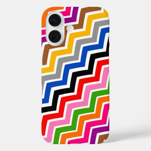 Multi gekleurd Zigzag Chevron Patroon Ontwerp Case-Mate iPhone Case (Achterkant)