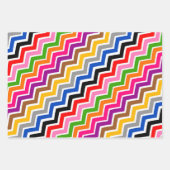 Multi gekleurd Zigzag Chevron Patroon Ontwerp Inpakpapier Vel (Voorkant)