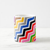 Multi gekleurd Zigzag Chevron Patroon Ontwerp Koffiemok (Center)