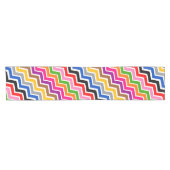 Multi gekleurd Zigzag Chevron Patroon Ontwerp Korte Tafelloper (Horizontaal)