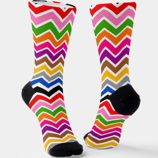 Multi gekleurd Zigzag Chevron Patroon Ontwerp Sokken