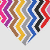 Multi gekleurd Zigzag Chevron Patroon Ontwerp Tissuepapier (Detail)