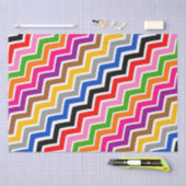 Multi gekleurd Zigzag Chevron Patroon Ontwerp Tissuepapier (Craft)