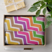 Multi gekleurd Zigzag Chevron Patroon Ontwerp Tissuepapier (Geschenk)