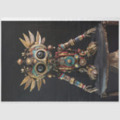 Multi gekleurde Afrikaanse robot decoupage Tissuepapier (Voorkant)