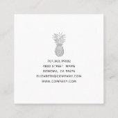 Multi gekleurde ananas interieur ontwerper vierkante visitekaartje (Achterkant)