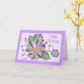 multi gekleurde bloem gelukkige verjaardag kaart (Gele Bloem)