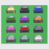 Multi Gekleurde Elektrische Voertuig SUV Auto Groe Cadeaupapier (Vlak)