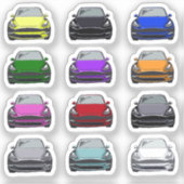 Multi-gekleurde Elektrische Voertuig SUV Auto Teke Sticker (Voorkant)