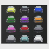 Multi Gekleurde Elektrische Voertuig SUV Auto Zwar Cadeaupapier (Vlak)