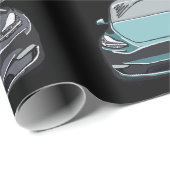 Multi Gekleurde Elektrische Voertuig SUV Auto Zwar Cadeaupapier (Rol Hoek)