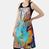 Multi gekleurde gemengde media art schort (Insitu)