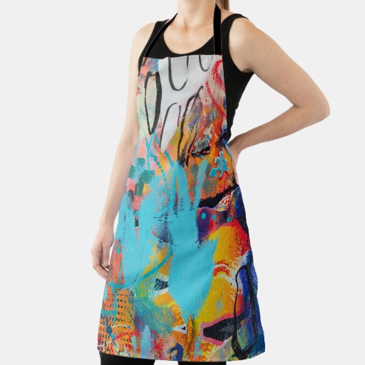 Multi gekleurde gemengde media art schort (Insitu)