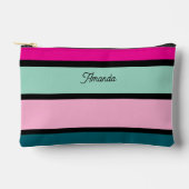 Multi gekleurde gestreepte zwarte trendy stijlvoll etui (Voorkant)