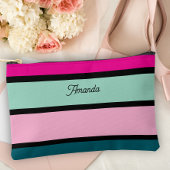 Multi gekleurde gestreepte zwarte trendy stijlvoll etui
