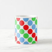 Multi gekleurde grote polka stippen retro jaren ze koffiemok (Center)