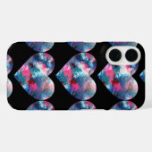 Multi gekleurde hartverf op hout Case-Mate iPhone case (Achterkant (horizontaal))