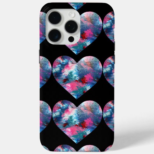 Multi gekleurde hartverf op hout Case-Mate iPhone case (Achterkant)