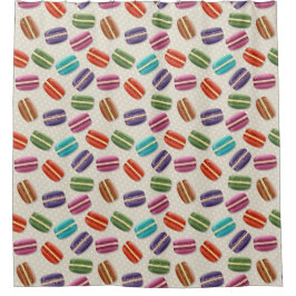 Multi gekleurde Macaroon gestileerde karamel kerst Douchegordijn