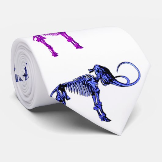 Multi Gekleurde MammoetSkeletten Stropdas (Opgerold)