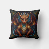 Multi Gekleurde regenboog Dragon Kussen (Achterkant)