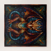 Multi Gekleurde regenboog Dragon Legpuzzel (Horizontaal)