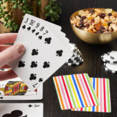 Multi gekleurde Snoepjes strepen Pokerkaarten (Insitu)
