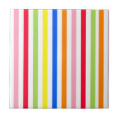 Multi gekleurde Snoepjes strepen Tegeltje (Voorkant)