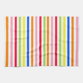 Multi gekleurde Snoepjes strepen Theedoek