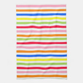 Multi gekleurde Snoepjes strepen Theedoek (Verticaal)