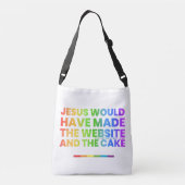 Multi gekleurde strepen Cross Body Crossbody Tas (Achterkant)