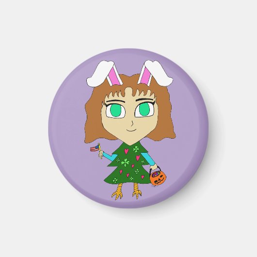 Multi Holiday Chibi Magneet (Voorkant)