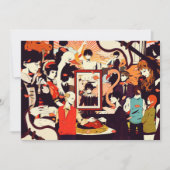 Multi Human Character Humor Party Aankondiging (Voorkant)