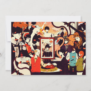  Multi Human Character Humor Party Aankondiging