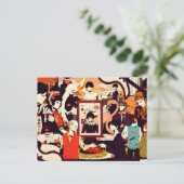  Multi Human Character Humor Party Aankondigingskaart (Staand voorkant)